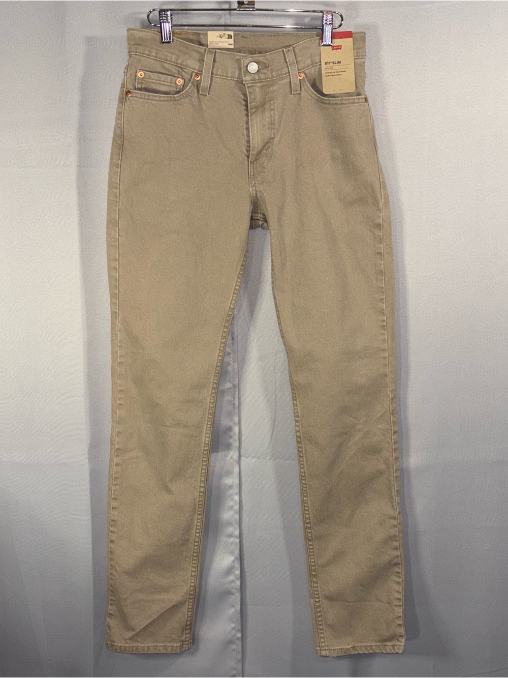 Levi's 511 Slim Stretch Jeans NWT Men's 30x32 Desert Taupe Khaki